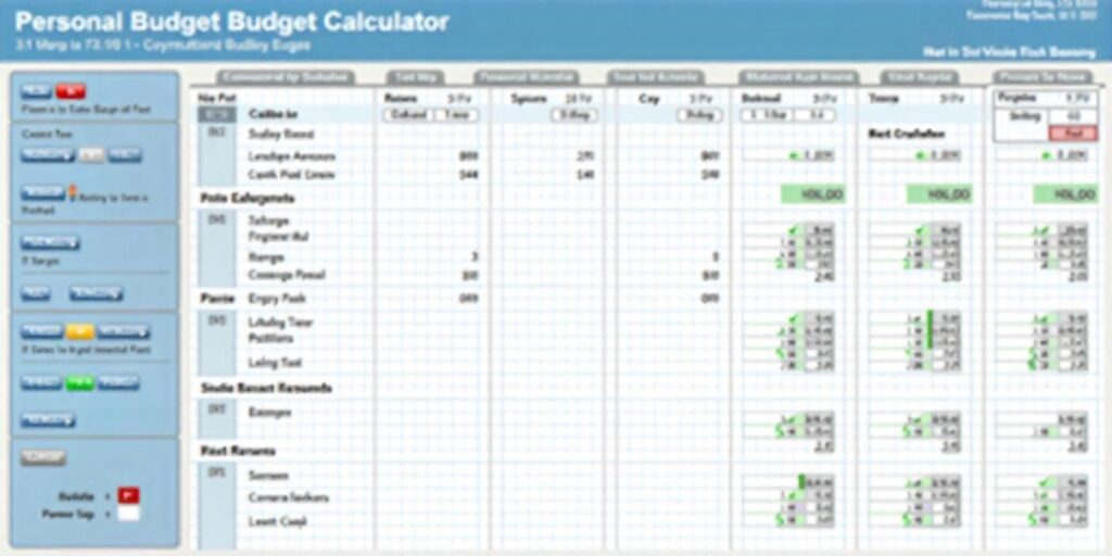 Free business insurance budget planner screenshot